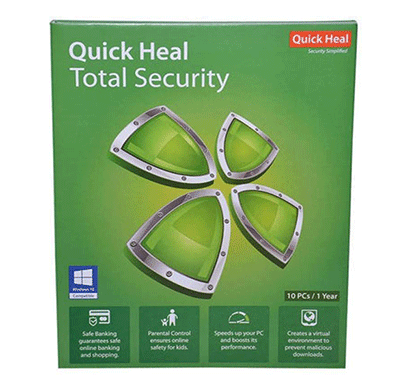 quick heal total security latest version - 10 pc, 1 year
